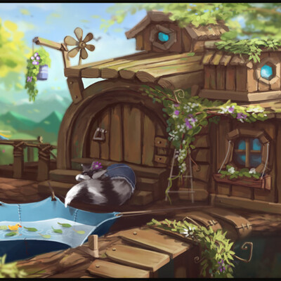 Raccoon house