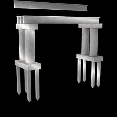 The build process models one span of the bridge