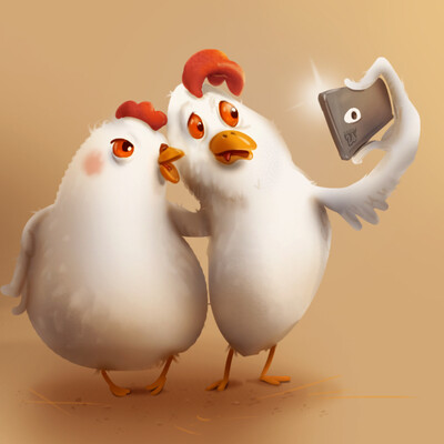 chicken selfe