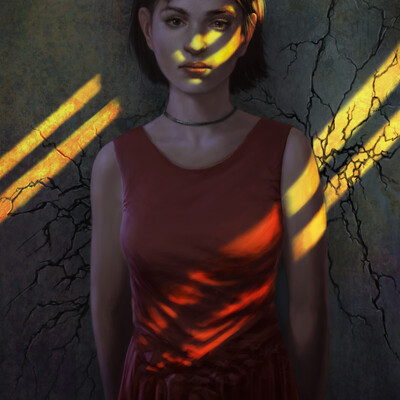 girl in the sunset
