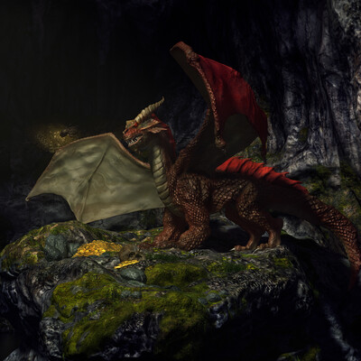 dragon in the cave