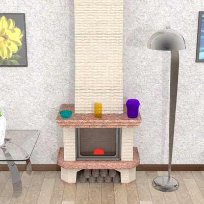 Room and kamin