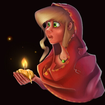 girl and candle