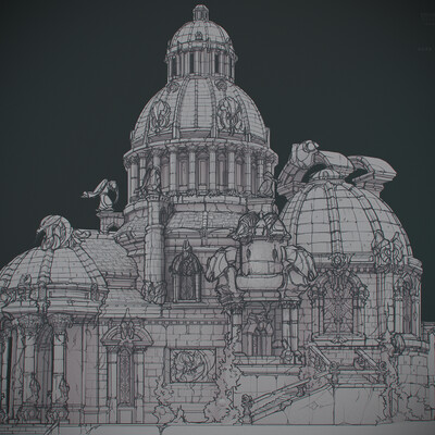 Old concept temple disposal