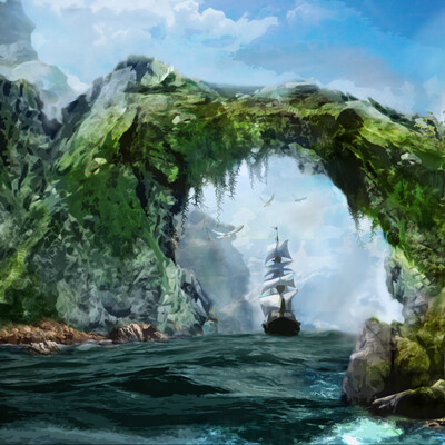 "Under white sails"