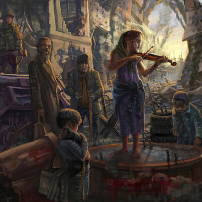 Girl with violin