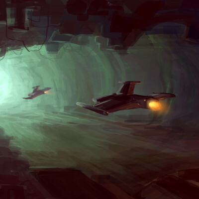 through the cave sketch
