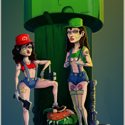 Mario sisters, Mary and Louise.