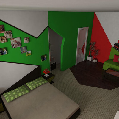 Interior living room for a young family