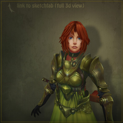 Girl in green