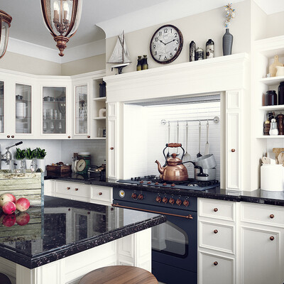 White kitchen in traditional style