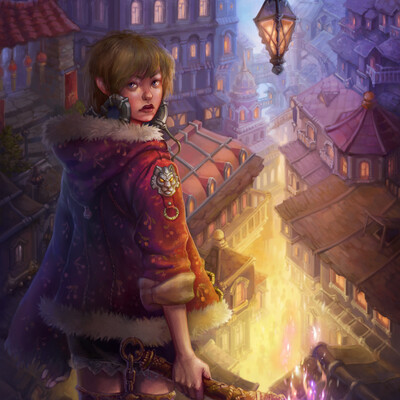 Girl with a torch