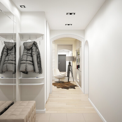 Design-Project-bedroom apartment of 75m2 Surgut