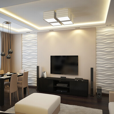 Design project of two-bedroom apartment of 100m2 LCD "Venice of the North", Surgut