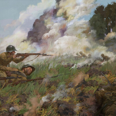 August 1945. The battle on the central Sakhalin.