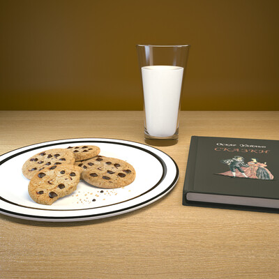 Vilk with cookies
