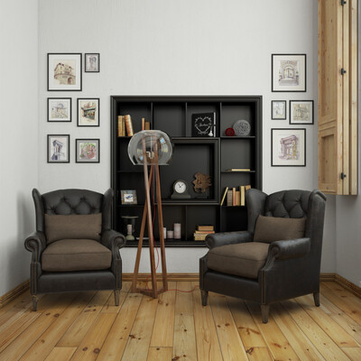 kitchen and sitting area