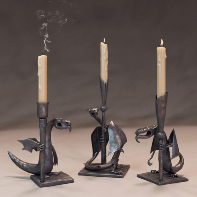 Candlesticks "Dragons"