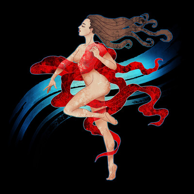 Lady in red