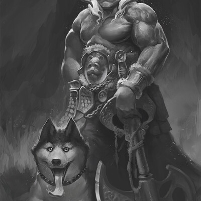 Man with a dog
