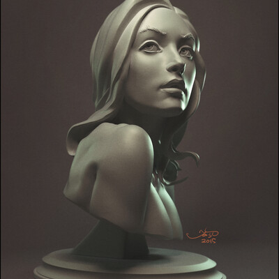 sketch of girl's head