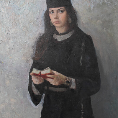 Valery. Girl with dictionary 