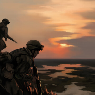 An evening attack.