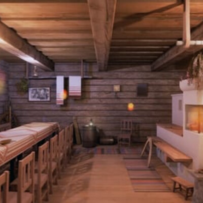 Tavern in the folk style
