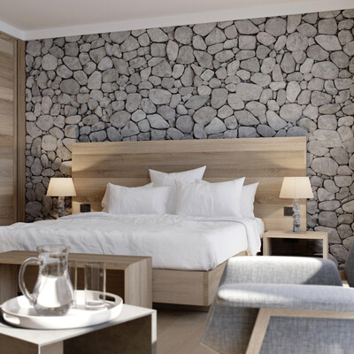 Bedroom of hotel room
