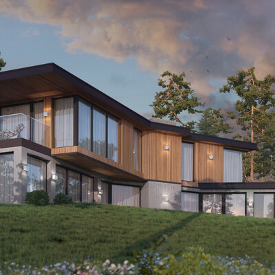 House on the hillside