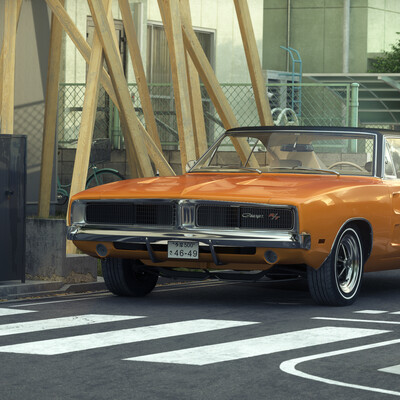 Dodge Charger RT 69 in Tokyo.
