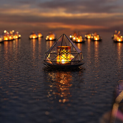 water lanterns
