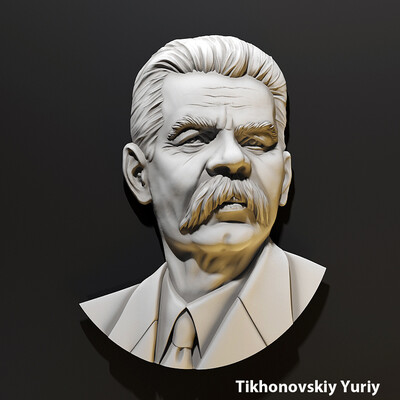 Maksim Gorky. Bas for CNC and 3D printing