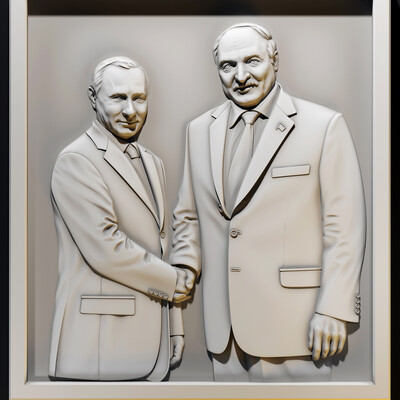 The bas-relief on the photo for CNC