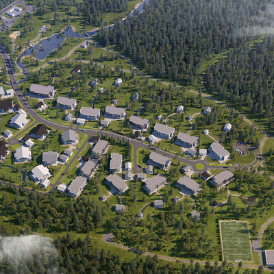 Fachwerk village in Borki