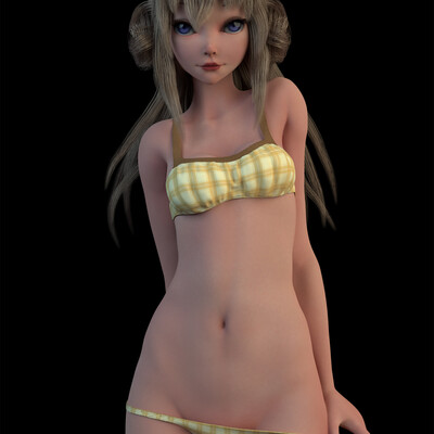 The girl in yellow