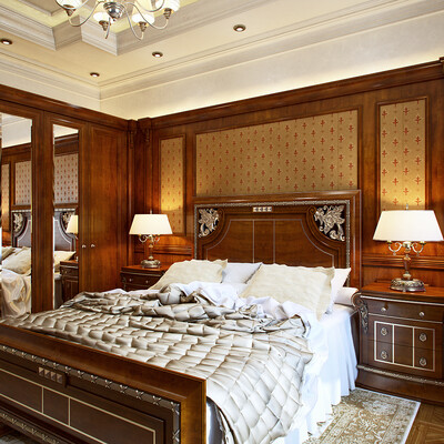 bedroom in classical style