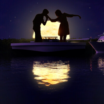 Moon, sea and love