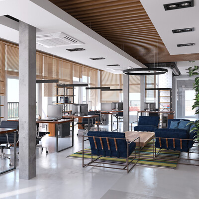 Office in loft style 