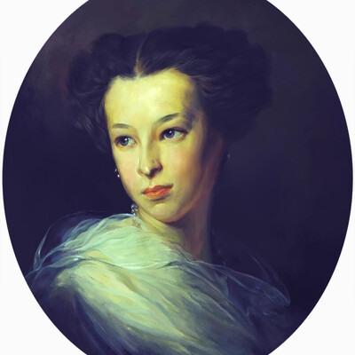 Natalia Alexandrova Pushkina portrait by Ivan Kuzmich Makarov ‪master study‬