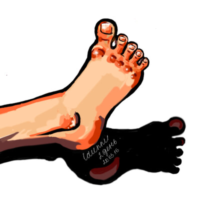 foot, stylization.