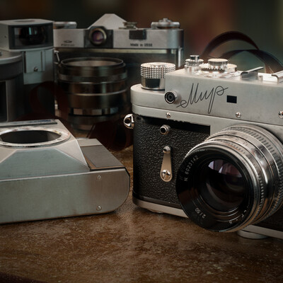 Soviet time photocameras.