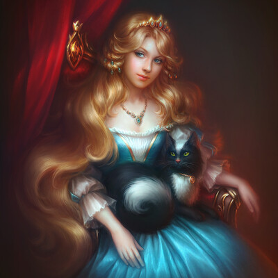 The Princess and Her Cat