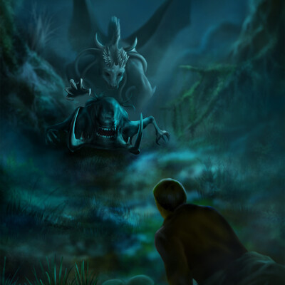 Illustration to the short story "Living water, dead water"