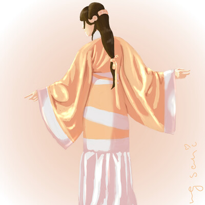Peach kimono