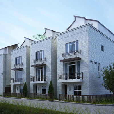 The townhouses in the USA