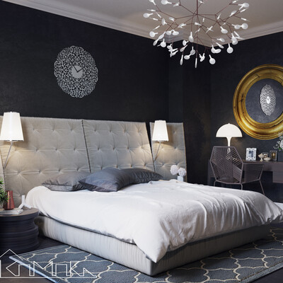 The project of the bedroom in Lviv, Ukraine.