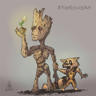 Groot and Rocket