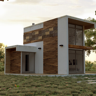 House at sunset