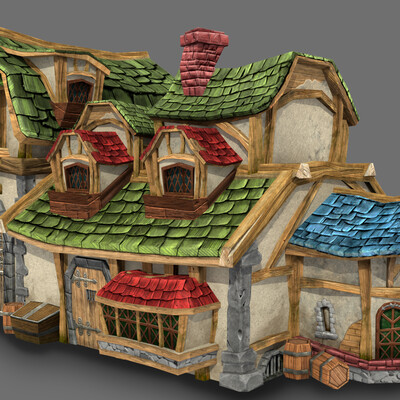 Stylized medieval tavern